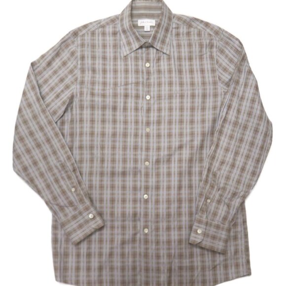 John W Nordstrom Mens Button Up Shirt Large Gray - Picture 1 of 5